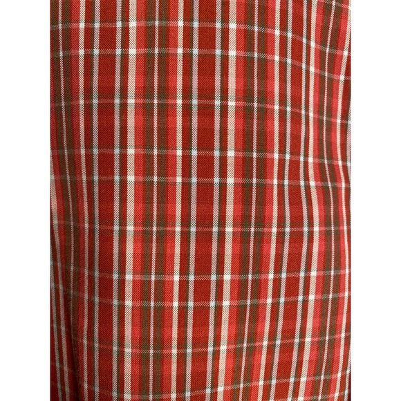 EDDIE BAUER MEN'S SHORT SLEEVE RED PLAID RELAXED FIT COTTON SHIRT SZ M - Picture 3 of 5
